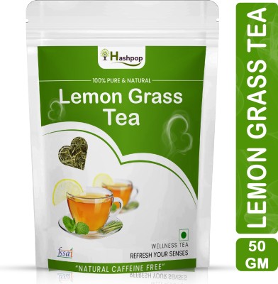 hashpop Immunity Boosting Lemongrass Flavoured Whole Leaf Green Tea Pouch-50gm Tea Pouch(50 g)