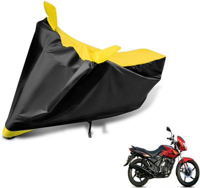 MOCKHE Two Wheeler Cover for TVS(Flame DS 125, Black, Yellow)