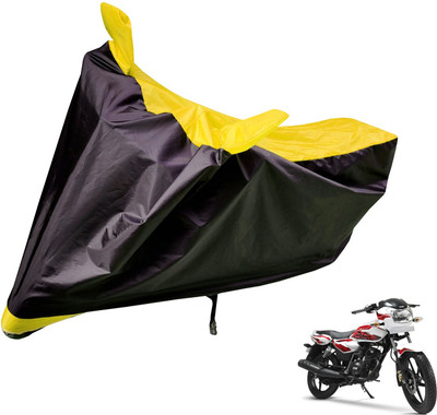 Auto Hub Two Wheeler Cover for TVS(Phoenix 125, Black, Yellow)