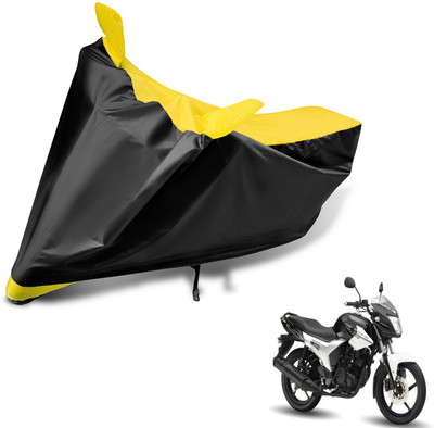 MOCKHE Two Wheeler Cover for Yamaha(SZ R, Black, Yellow)