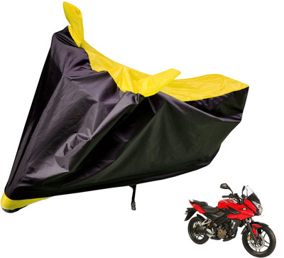 Auto Hub Two Wheeler Cover for Bajaj(Pulsar, Black, Yellow)