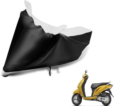 MOCKHE Two Wheeler Cover for Honda(Activa i, Black, White)