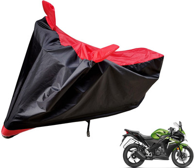Auto Hub Two Wheeler Cover for Honda(CBR 150R, Black, Red)