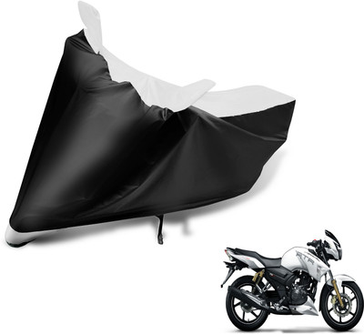 Auto Hub Two Wheeler Cover for TVS(Apache RTR 160, Black, White)