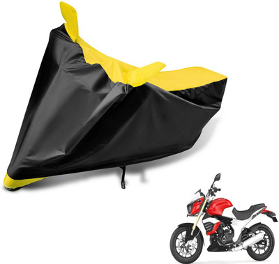 MOCKHE Two Wheeler Cover for Mahindra(Mojo, Black, Yellow)