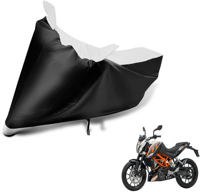 Auto Hub Two Wheeler Cover for KTM(Duke 390, Black, White)