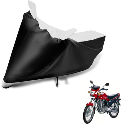 Auto Hub Two Wheeler Cover for Hero(Ambition, Black, White)