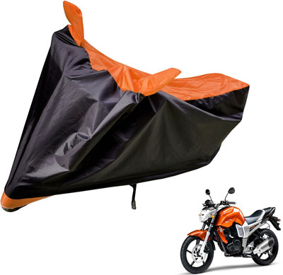 Auto Hub Two Wheeler Cover for Yamaha(FZ16, Black, Orange)