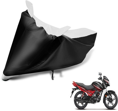 MOCKHE Two Wheeler Cover for Hero(Glamour, Black, White)