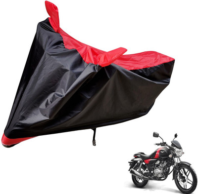 Auto Hub Two Wheeler Cover for Bajaj(V 150, Black, Red)