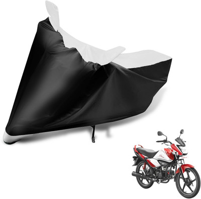 Auto Hub Two Wheeler Cover for Hero(Splendor I Smart, Black, White)