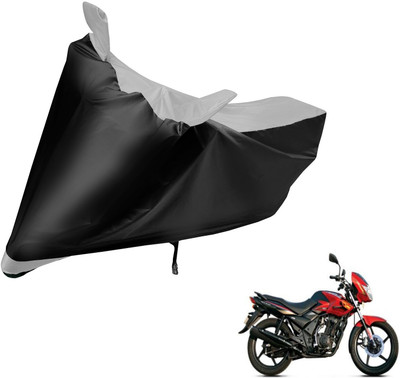 Auto Hub Two Wheeler Cover for TVS(Flame DS 125, Black, Silver)