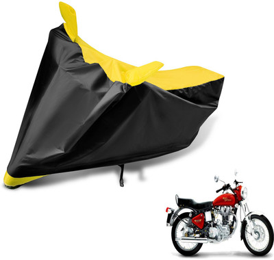 Auto Hub Two Wheeler Cover for Royal Enfield(Electra 5S, Black, Yellow)