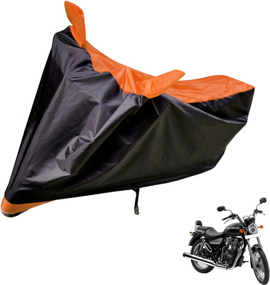 Auto Hub Two Wheeler Cover for Royal Enfield(Thunderbird 350, Black, Orange)