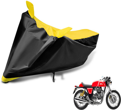 MOCKHE Two Wheeler Cover for Royal Enfield(Continental GT, Black, Yellow)