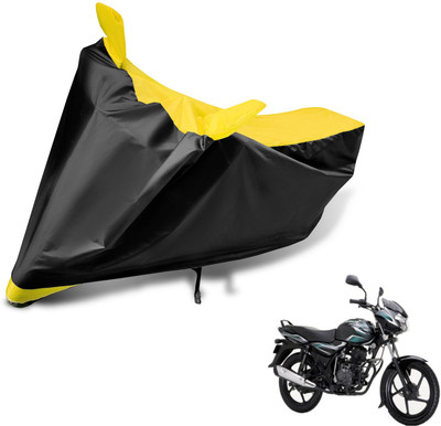 MOCKHE Two Wheeler Cover for Bajaj(Discover 100 DTS-i, Black, Yellow)