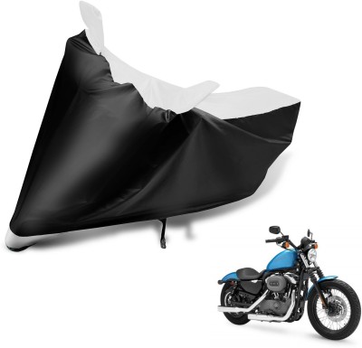 MOCKHE Two Wheeler Cover for Harley Davidson(XL 1200, Black, White)