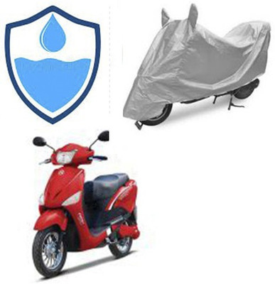 Feel heaven Waterproof Two Wheeler Cover for Hero(E Scoot, Silver)