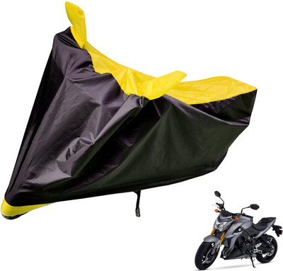Auto Hub Two Wheeler Cover for Suzuki(GSX, Black, Yellow)