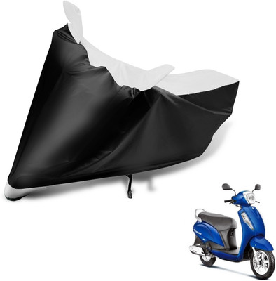 Auto Hub Two Wheeler Cover for Suzuki(Access 125, Black, White)