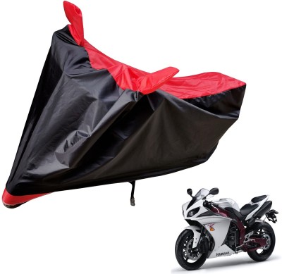 Auto Hub Two Wheeler Cover for Yamaha(YZF R1, Black, Red)