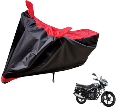 Auto Hub Two Wheeler Cover for Bajaj(Discover 100 DTS-i, Black, Red)