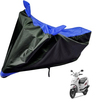 Auto Hub Two Wheeler Cover for TVS(Wego, Black, Blue)