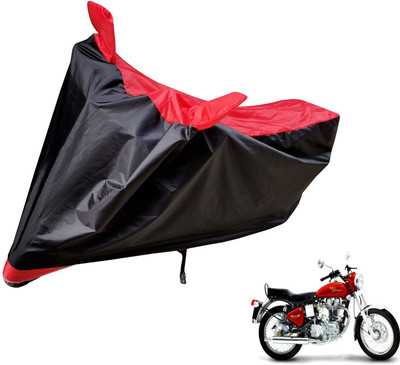 Auto Hub Two Wheeler Cover for Royal Enfield(Classic 500, Black, Red)
