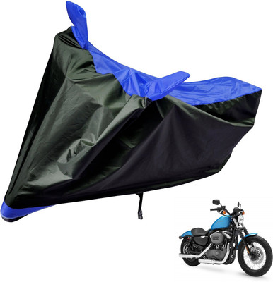 Auto Hub Two Wheeler Cover for Harley Davidson(XL 1200, Black, Blue)