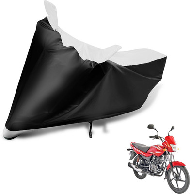 Auto Hub Two Wheeler Cover for Bajaj(Platina 100 DTS-i, Black, White)
