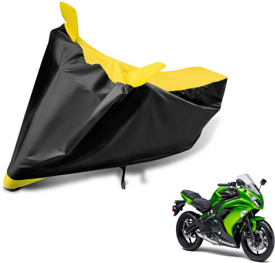 Auto Hub Two Wheeler Cover for Kawasaki(Ninja 650, Black, Yellow)