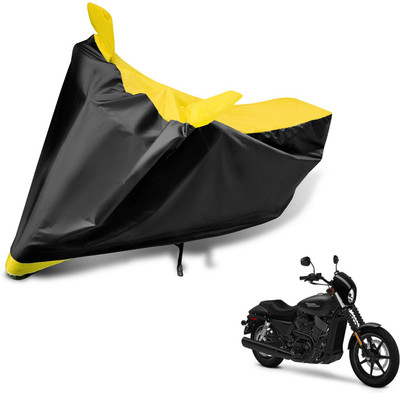 Auto Hub Two Wheeler Cover for Harley Davidson(Black, Yellow)