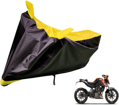 Auto Hub Two Wheeler Cover for KTM(Duke 200, Black, Yellow)
