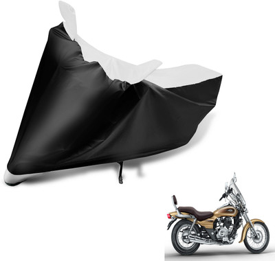 MOCKHE Two Wheeler Cover for Bajaj(Avenger, Black, White)