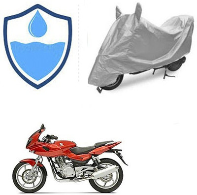 RPSENTTERPR Waterproof Two Wheeler Cover for Bajaj(Pulsar 220 DTS-i, Silver)