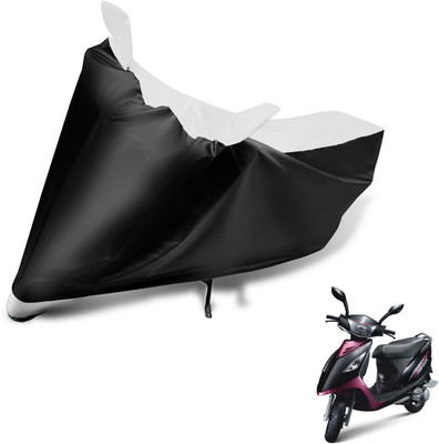 MOCKHE Two Wheeler Cover for TVS(Scooty Streak, Black, White)