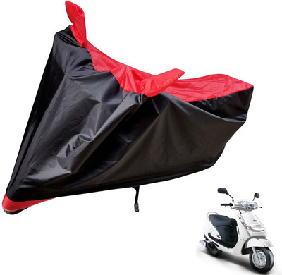 Auto Hub Two Wheeler Cover for Mahindra(Duro DZ, Black, Red)