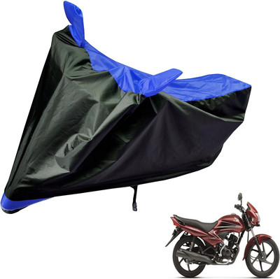 Auto Hub Two Wheeler Cover for Honda(Dream Yuga, Black, Blue)