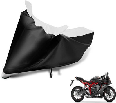 Auto Hub Two Wheeler Cover for Honda(CBR 650F, Black, White)