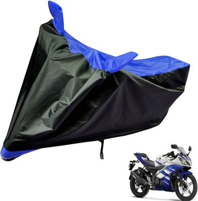 Auto Hub Two Wheeler Cover for Yamaha(R15, Black, Blue)
