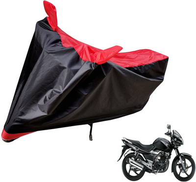 Auto Hub Two Wheeler Cover for Suzuki(GS, Black, Red)