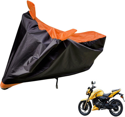 Auto Hub Two Wheeler Cover for TVS(Apache RTR 180, Black, Orange)