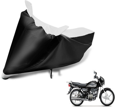 Auto Hub Two Wheeler Cover for Hero(Splendor Plus, Black, White)