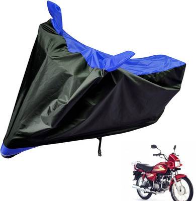Auto Hub Two Wheeler Cover for Hero(Splendor, Black, Blue)