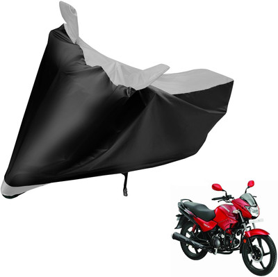 Auto Hub Two Wheeler Cover for Hero(Glamour FI, Black, Silver)