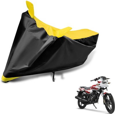 Auto Hub Two Wheeler Cover for TVS(Phoenix 125, Black, Yellow)