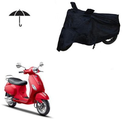 SRENTERPRISES Two Wheeler Cover for Piaggio(Vespa VXL, Black)