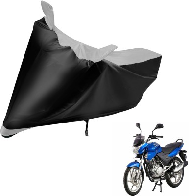 MOCKHE Two Wheeler Cover for Bajaj(Discover 150 s, Black, Silver)