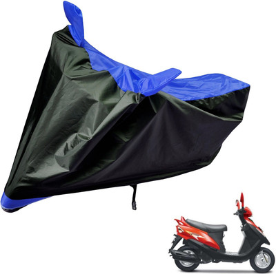 Auto Hub Two Wheeler Cover for Mahindra(Flyte, Black, Blue)