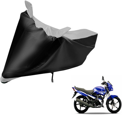 Auto Hub Two Wheeler Cover for Yamaha(Gladiator RS, Black, Silver)